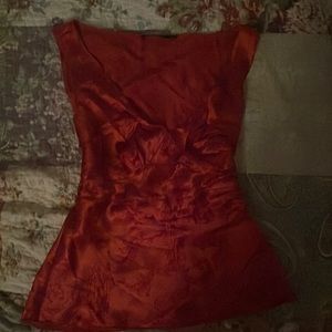 The Limited V-neck tank top. 100% silk. Size M